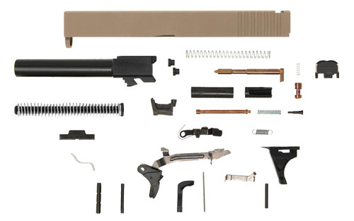 Glock® 17 Compatible Pistol Build Kit w/ FDE Rear Serrated Slide — image 2