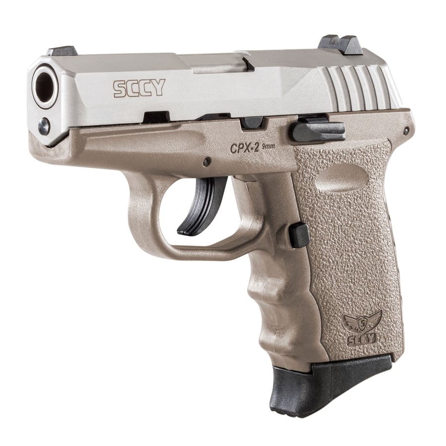 SCCY CPX-2 9mm Pistol – Double-Action Only, 10+1 Capacity, Stainless Steel Slide