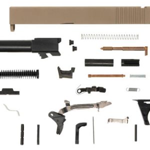 Glock® 19 Compatible Pistol Build Kit w/ FDE Rear Serrated Slide - Handgun Build Kits | Taurus X22 Frt Inc