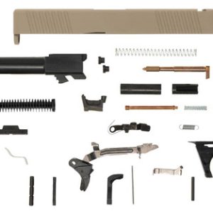 Glock® 19 Compatible Pistol Build Kit w/ FDE Front & Rear Serrated Slide - Handgun Build Kits | Taurus X22 Frt Inc