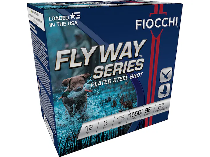 Fiocchi 34 Speed Steel 12 Gauge Ammunition - High-Velocity Steel Shot for Waterfowl Hunting Fiocchi 34 Speed Steel 12 Gauge Ammunition - High-Velocity Steel Shot for Waterfowl Hunting - 80 Lower - Taurus X22 Frt Inc