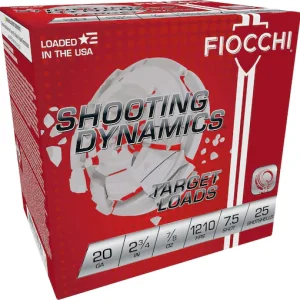 Fiocchi Shooting Dynamics 20 Gauge Ammunition - 250 Rounds | High-Performance Target Loads - 80 Lower | Taurus X22 Frt Inc
