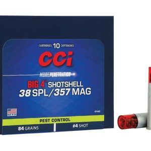 CCI Big 4 Shotshell 38 Special Ammunition - 84 Grain Lead Shot - 200 Rounds for Glock Switch - 80 Lower | Taurus X22 Frt Inc