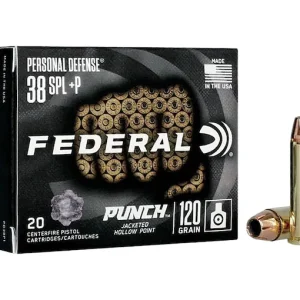 Shop Federal Personal Defense Punch 38 Special +P Ammo 120 Grain Jacketed Hollow Point 200 - Handguns | Taurus X22 Frt Inc