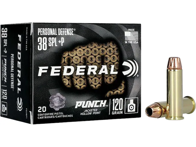Shop Federal Personal Defense Punch 38 Special +P Ammo 120 Grain Jacketed Hollow Point 200 Shop Federal Personal Defense Punch 38 Special +P Ammo 120 Grain Jacketed Hollow Point 200 - Handguns - Taurus X22 Frt Inc