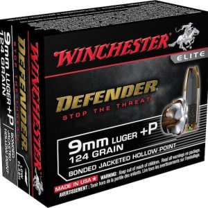Winchester Defender 9mm Luger +P Ammo 124 Grain Winchester PDX1 Bonded Jacketed Hollow Point 200 rounds - Fast Ship - Ammunition | Taurus X22 Frt Inc