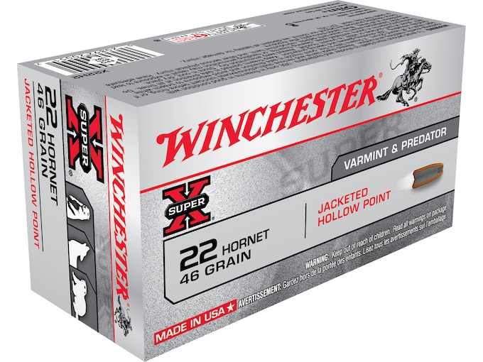 Winchester Super X 22 Hornet Ammo 46 Grain Jacketed Hollow Point 200 rounds Direct Winchester Super X 22 Hornet Ammo 46 Grain Jacketed Hollow Point 200 rounds Direct - Ammunition - Taurus X22 Frt Inc