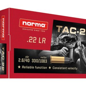 Norma TAC-22 Ammunition 22LR 40 Grain Lead Round Nose Direct - Rifles | Taurus X22 Frt Inc