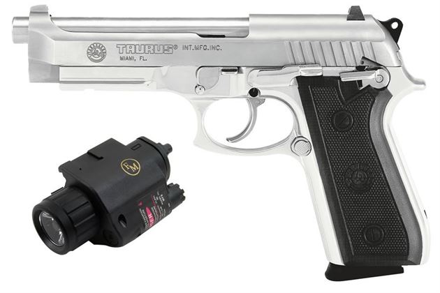 TAURUS PT92 AF 9MM STAINLESS WITH LIGHT/LASER TAURUS PT92 AF 9MM STAINLESS WITH LIGHT/LASER - Taurus Pistols - Taurus X22 Frt Inc