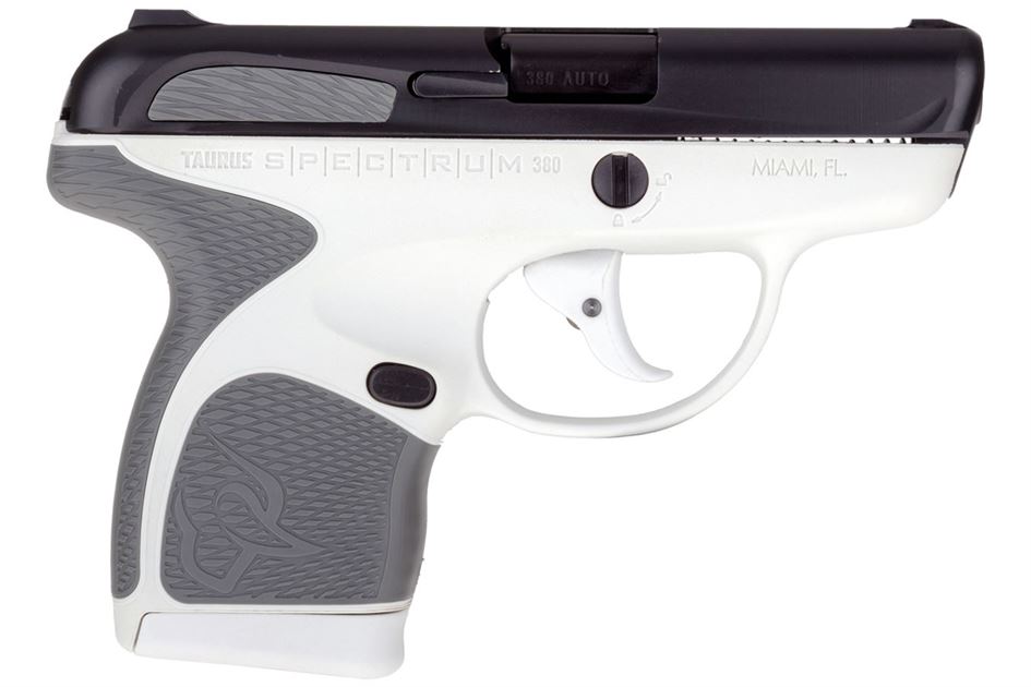 Taurus Spectrum .380 Auto White/Black Pistol with Gray Grips Taurus Spectrum .380 Auto White/Black Pistol with Gray Grips - Taurus Pistols - Taurus X22 Frt Inc